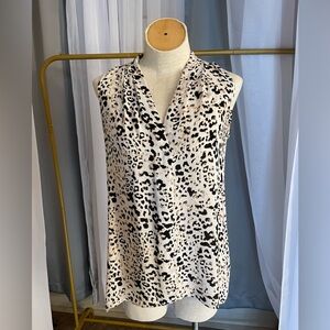 Vince Camuto Leopard Print Sleeveless Top